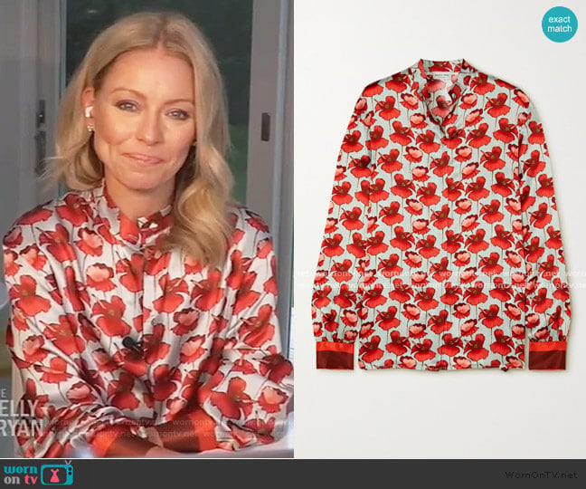 WornOnTV: Kelly’s poppy print blouse on Live with Kelly and Ryan ...