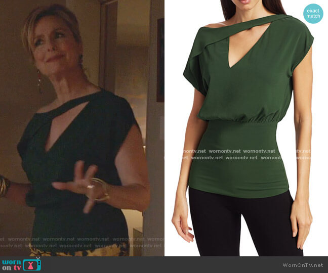 Helen Asymmetric Blouson Top by Silvia Tcherassi worn by Jacqueline (Melora Hardin) on The Bold Type