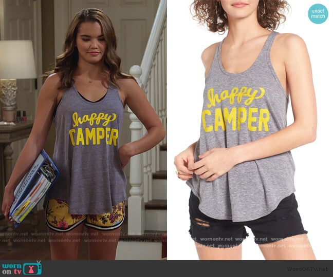 Happy Camper Athena Tank by Sub_Urban Riot worn by Alexa Mendoza (Paris Berelc) on Alexa & Katie