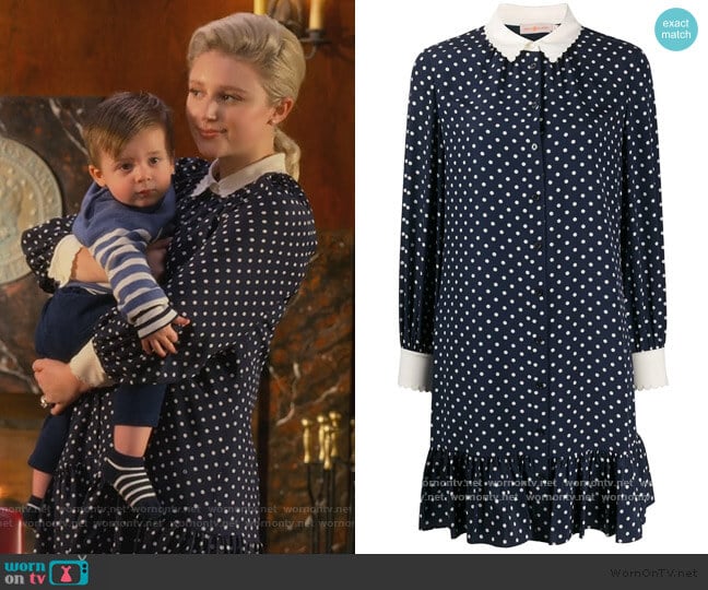 Cora Printed Dress by Tory Burch worn by Alice (Julia Schlaepfer) on The Politician