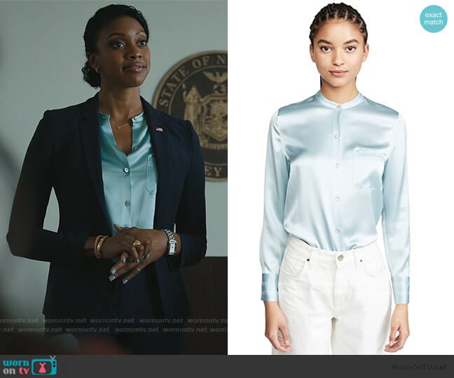 Slim Fitted Blouse by Vince worn by Kate Sacker (Condola Rashad) on Billions