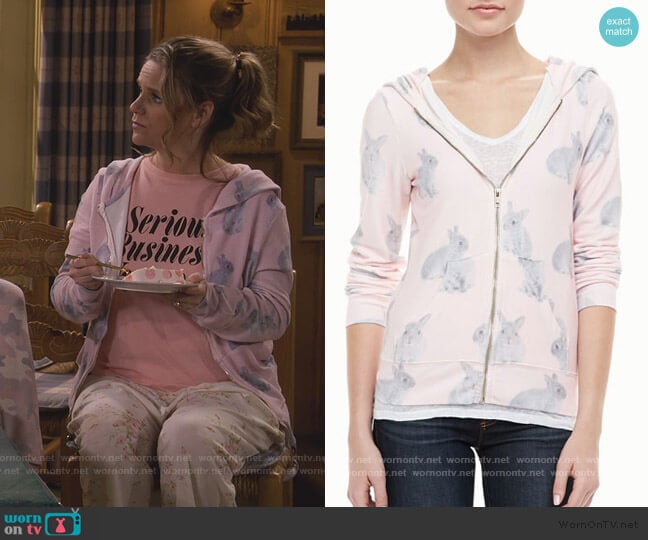 Snow Bunny Track Jacket by Wildfox worn by Kimmy Gibbler (Andrea Barber) on Fuller House