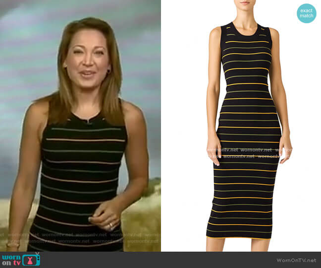 Striped Shane Dress by A.L.C. worn by Ginger Zee on Good Morning America