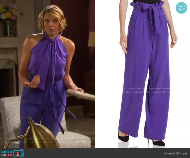 WornOnTV: Nicole’s purple tie halter top and pants on Days of our Lives ...