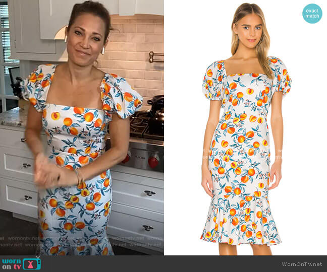 Senorita Dress by Amanda Uprichard worn by Ginger Zee on Good Morning America