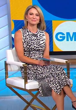 Amy’s animal print sleeveless dress on Good Morning America