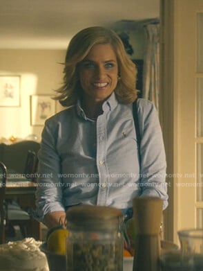 Betty's blue button down shirt on Dirty John