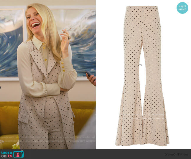 Polka Dot Wide Leg Trouser Christian Siriano worn by Georgina Hobart (Gwyneth Paltrow) on The Politician