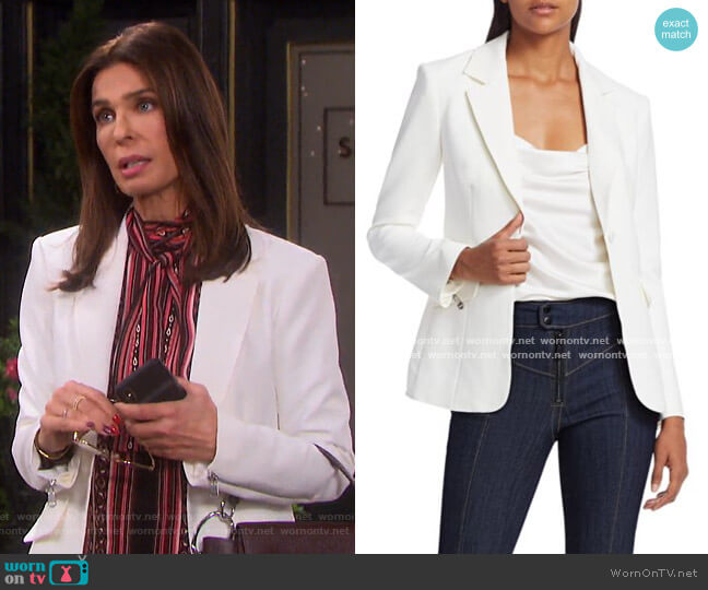 Kym Zipper Blazer by Cinq a Sept worn by Hope Williams (Kristian Alfonso) on Days of our Lives