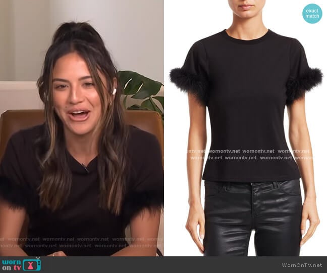 Zoie Feather Tee by Cinq a Sept worn by Erin Lim on E! News