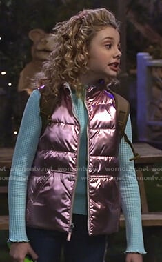 Destiny’s metallic pink puffer vest on Bunkd