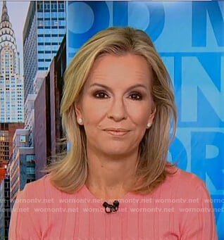 Dr. Jennifer Ashton’s pink ribbed sweater on Good Morning America