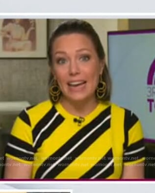 Dylan’s yellow and black striped knit top on Today