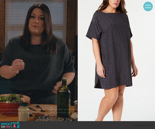 Bateau Neck Tencel Dress by Eileen Fisher worn by Dana Sue Sullivan (Brooke Elliott) on Sweet Magnolias