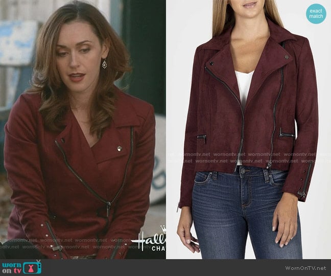 Eveline Jacket in Raisin by Kut from Kloth worn by Abigail Pershing (Sarah Power) on Good Witch