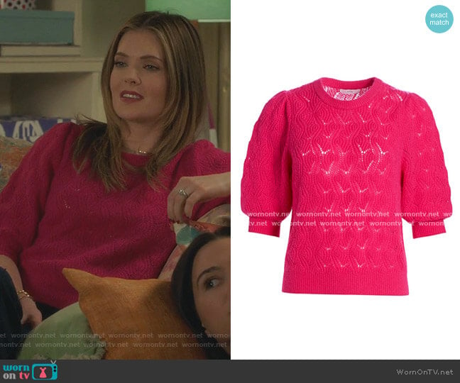 Wool & Cashmere Puff Sleeve Sweater by Joie worn by Sutton (Meghann Fahy) on The Bold Type