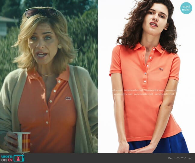 Slim Fit Polo Shirt by Lacoste worn by Betty Broderick (Amanda Peet) on Dirty John