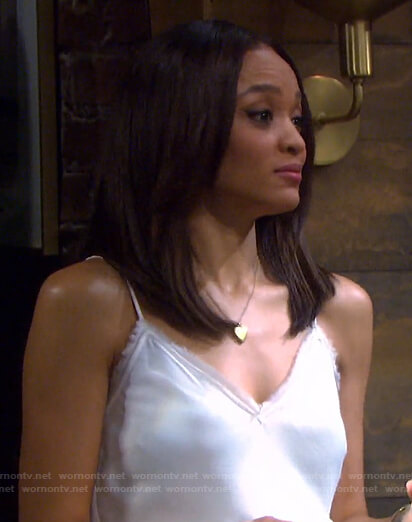 Lani’s white v-neck camisole on Days of our Lives