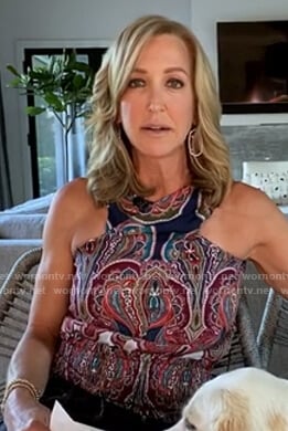 Lara’s paisley cross-neck top on Good Morning America