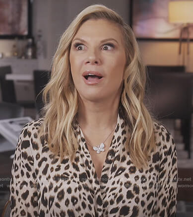 Ramona’s leopard twist blouse on The Real Housewives of New York City