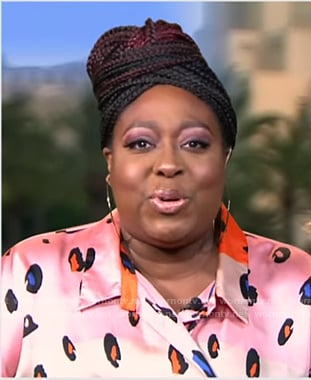 Loni’s pink leopard jumpsuit on The View