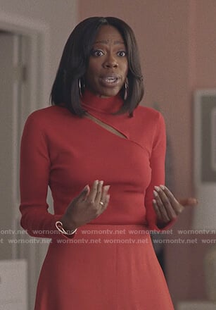 Molly’s red cutout top on Insecure