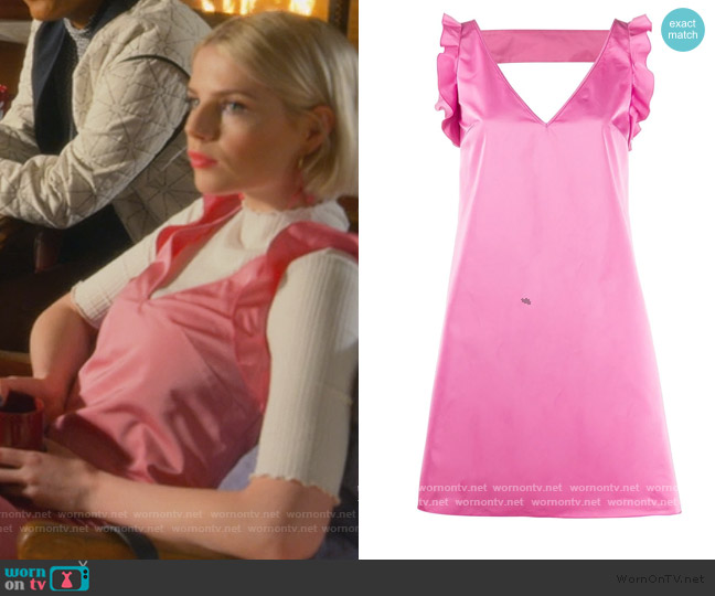 Ruffle Detail Shift Dress by No.21 worn by Astrid (Lucy Boynton) on The Politician