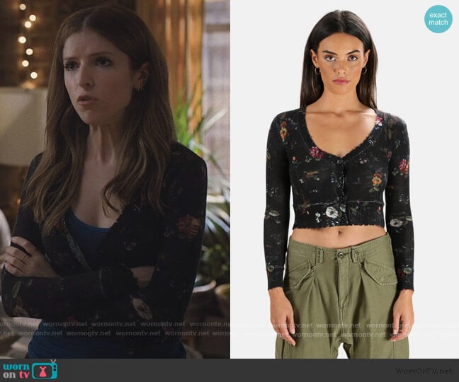 Floral Baby Cardigan by R13 worn by Darby (Anna Kendrick) on Love Life