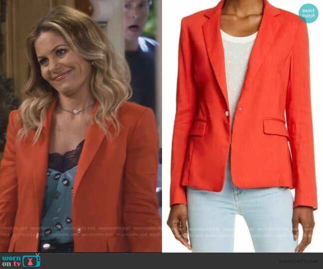 Winona Blazer by Rag and Bone worn by DJ Tanner-Fuller (Candace Cameron Bure) on Fuller House