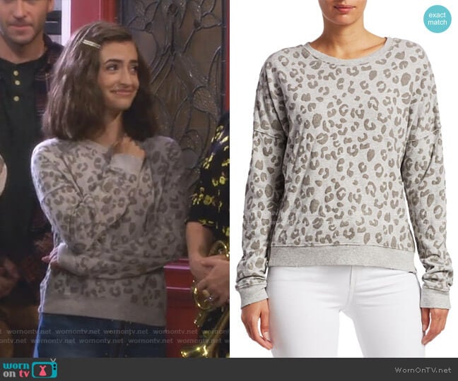 Ramona’s grey leopard sweatshirt on Fuller House