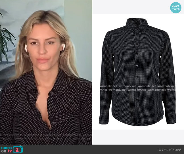 WornOnTV: Morgan’s black polka dot shirt on E! News Daily Pop | Morgan ...