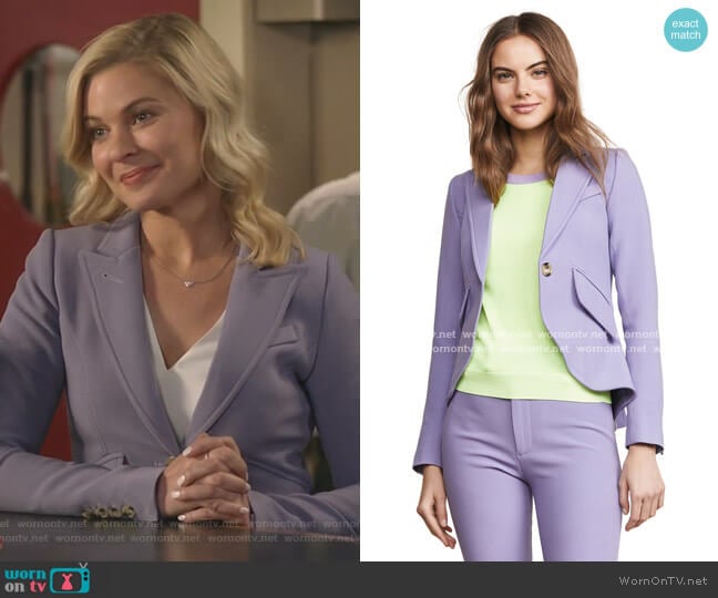 One Button Blazer by Smythe worn by Stephanie Borden (Kylee Evans) on Good Witch