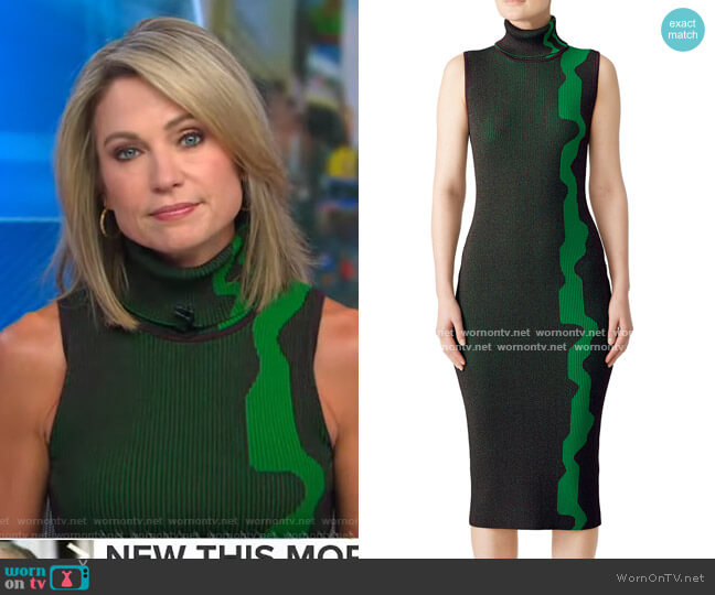 Lowri Sheath by Solace London worn by Amy Robach on Good Morning America