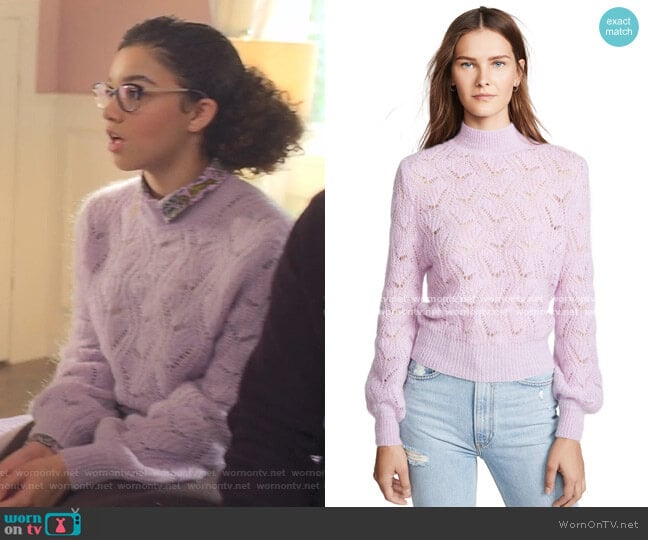 Audra Sweater by ASTR the Label worn by Mary-Anne Spier (Malia Baker) on The Baby-Sitters Club