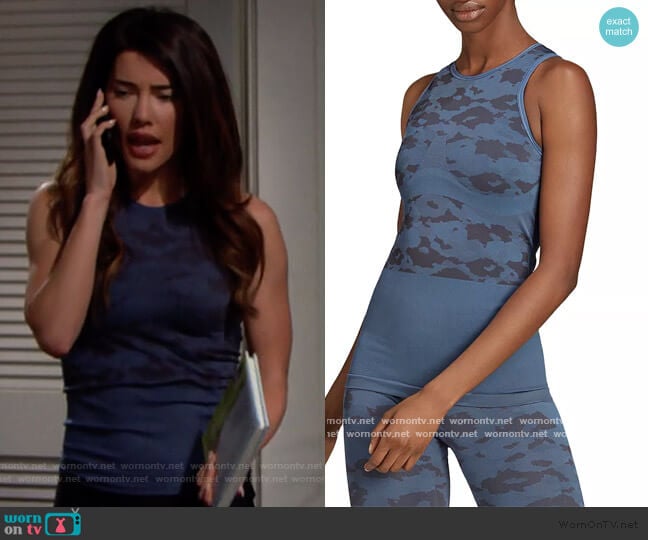 Essentials Seamless Tank by Stella McCartney worn by Steffy Forrester (Jacqueline MacInnes Wood) on The Bold and the Beautiful