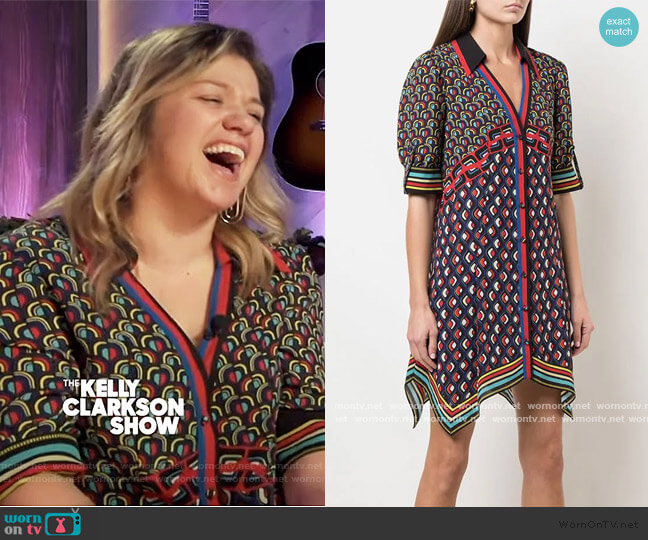Connor Dress by Alice + Olivia worn by Kelly Clarkson  on The Kelly Clarkson Show