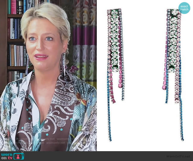 Chandelier Earrings by Area worn by Dorinda Medley on The Real Housewives of New York City