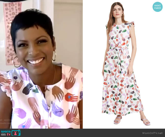 Gabrielle Poplin Magic Hand Dress by Borgo de Nor worn by Tamron Hall on GMa