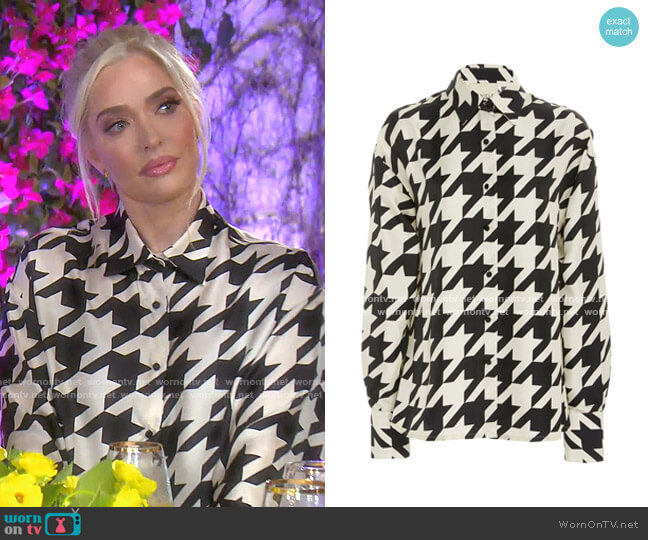 WornOnTV: Erika’s houndstooth print blouse on The Real Housewives of ...