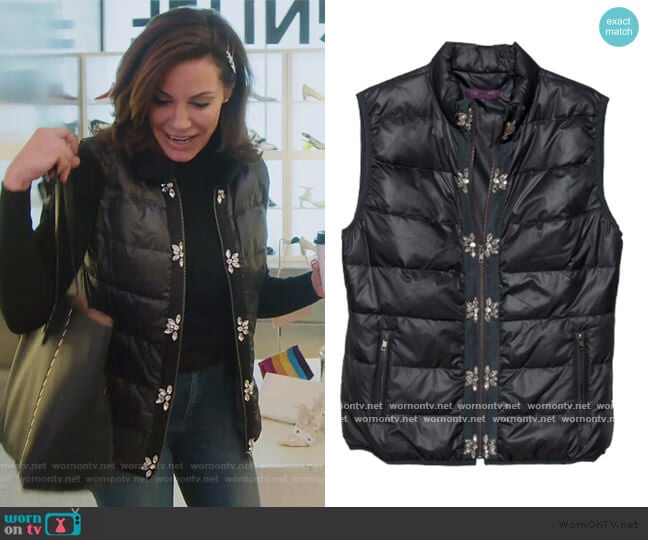 Glam Vest in Nylon by Glamourpuss NYC worn by Luann de Lesseps on The Real Housewives of New York City