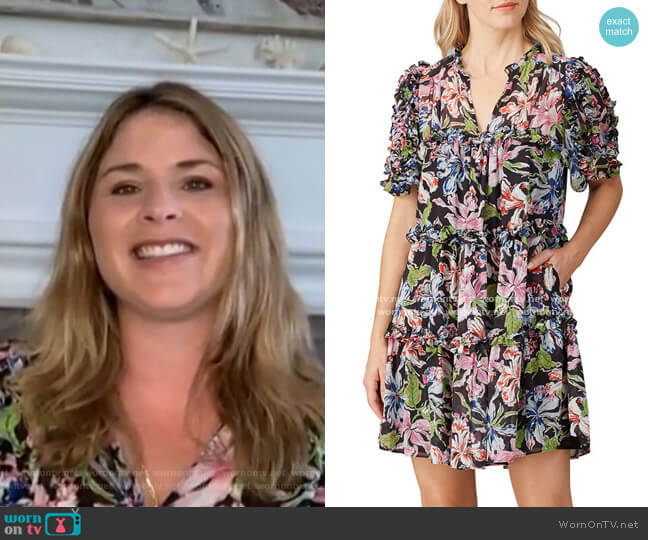 WornOnTV: Jenna’s black floral dress on Today | Jenna Bush Hager