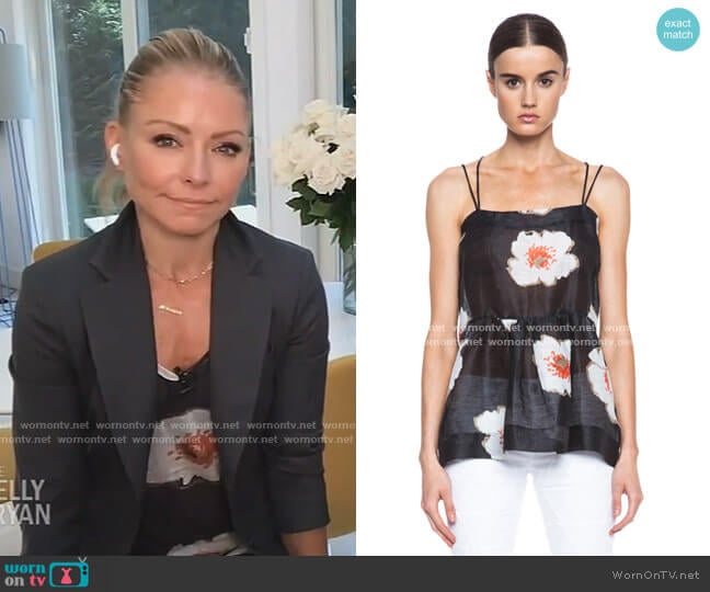 Ridge Linen-Blend Tank by Isabel Marant Etoile worn by Kelly Ripa on Live with Kelly and Mark