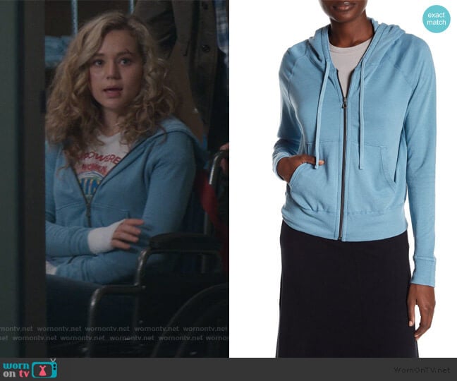 Classic Zip Up Hoodie by James Perse worn by Courtney Whitemore (Brec Bassinger) on Stargirl