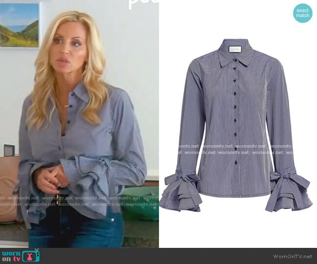 Karin Bell Sleeve Button Up by Alexis worn by Camille Grammer on The Real Housewives of Beverly Hills