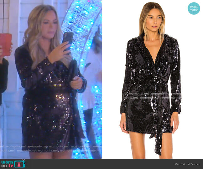 The Leondrea Mini Dress by L'Academie worn by Teddi Mellencamp Arroyave on The Real Housewives of Beverly Hills