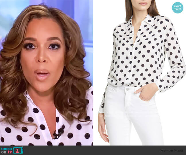 Holly Long Sleeve Blouse by L'Agence worn by Sunny Hostin on The View