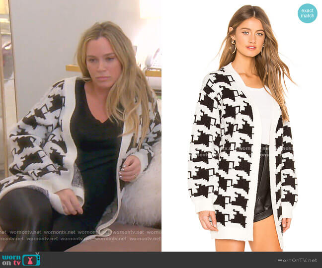 Basset Cardigan by Lovers + Friends worn by Teddi Mellencamp Arroyave on The Real Housewives of Beverly Hills