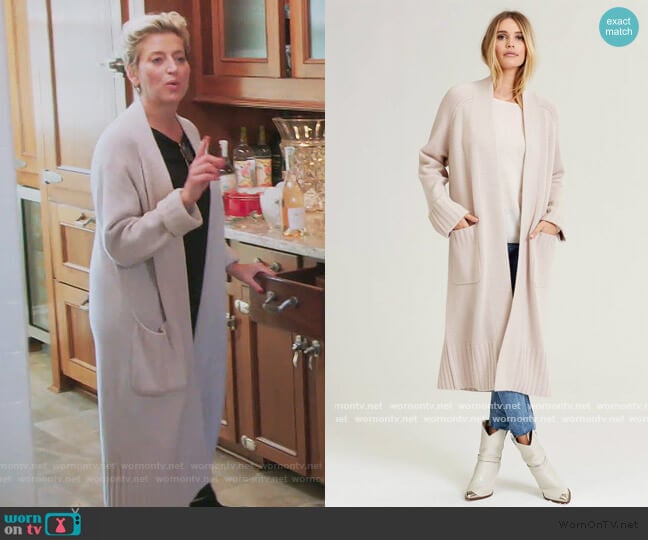 Tinley Cardigan by Naked Cashmere worn by Dorinda Medley on The Real Housewives of New York City