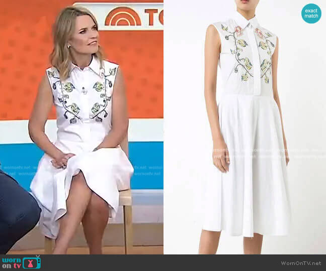 Sleeveless Shirt Dress by Adam Lippes worn by Savannah Guthrie on Today