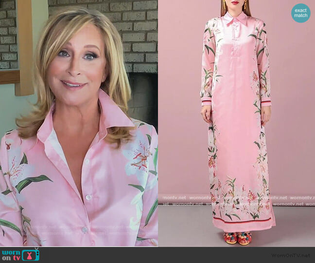 Floral Collar Maxi Dress by Sonja worn by Sonja Morgan  on The Real Housewives of New York City